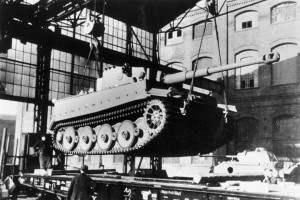 A freshly-built Tiger I is almost ready to roll at the Henschel factory