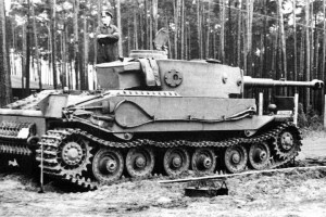 The pre-production Porsche Tiger I prototype. Note the advanced positioning of the turret