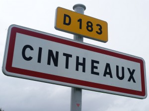 The sign marking the entrance to Cintheaux, where Michael Wittmann's final battle would begin on August 8th, 1944