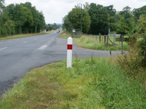 The D 675 viewed back down towards Point 213