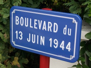 The postwar road commemorating the battle, Boulevard du 13 Juin 1944