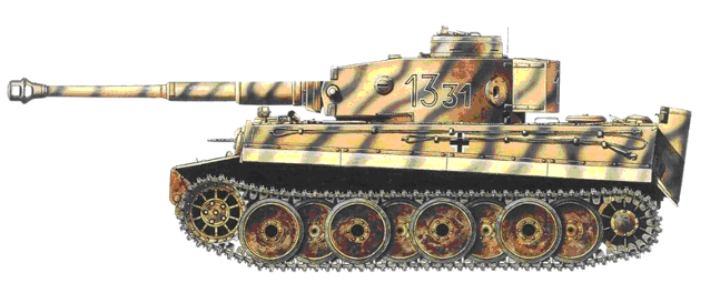 Wittmann’s Tiger 1331 as leader of the IIIrd Platoon