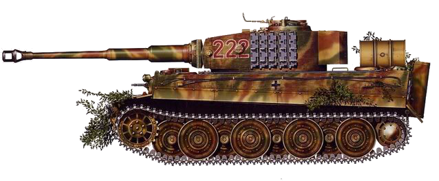 Kurt Sowa’s Tiger 222, comandeered by Wittmann at Villers-Bocage