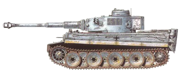 Wittmann’s first Tiger, the 4th Company 411