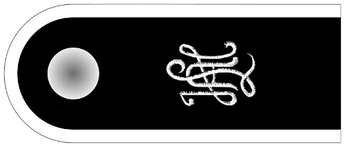 Early version of the enlisted man’s shoulder bar with woven ‘LAH’ cypher