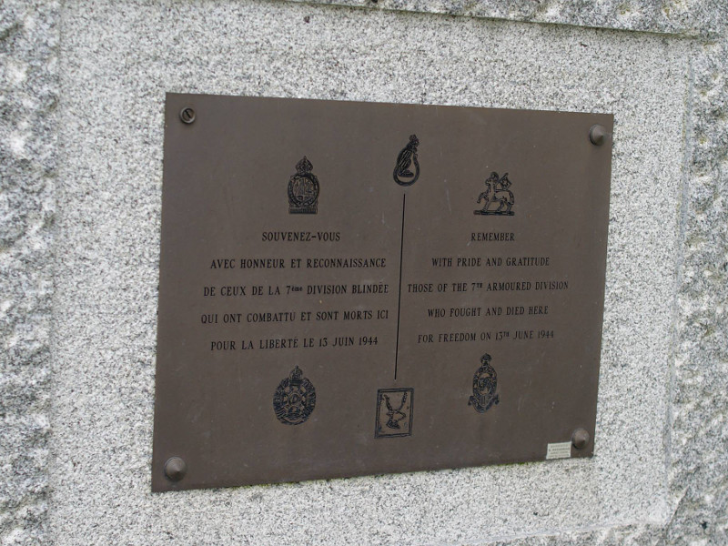 The postwar road commemorating the battle, Boulevard du 13 Juin 1944