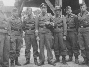 SS-Unterscharführer Wittmann (second from the left) and colleagues in June 1941, shortly before the invasion of the Soviet Union