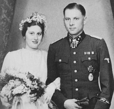 SS-Obersturmführer and Oakleaves winner Michael Wittmann marries Hildegard Burmester, 1st March 1944 