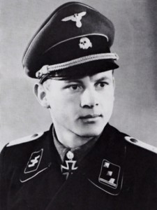 A studio portrait of SS-Obersturmbannführer Michael Wittmann in 1944, winner of the Knight's Cross with Oakleaves