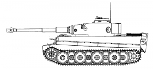 Pz. Kfw. VI Tiger I Ausf. H/E, side profile