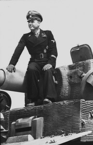 Michael Wittmann photographed atop his Tiger in May 1944, a month before the attack on Villers-Bocage that would his enhance reputation even further
