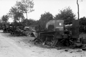 The sight of the road littered with the burnt out carcasses of British vehicles would give the German propaganda machine a field day